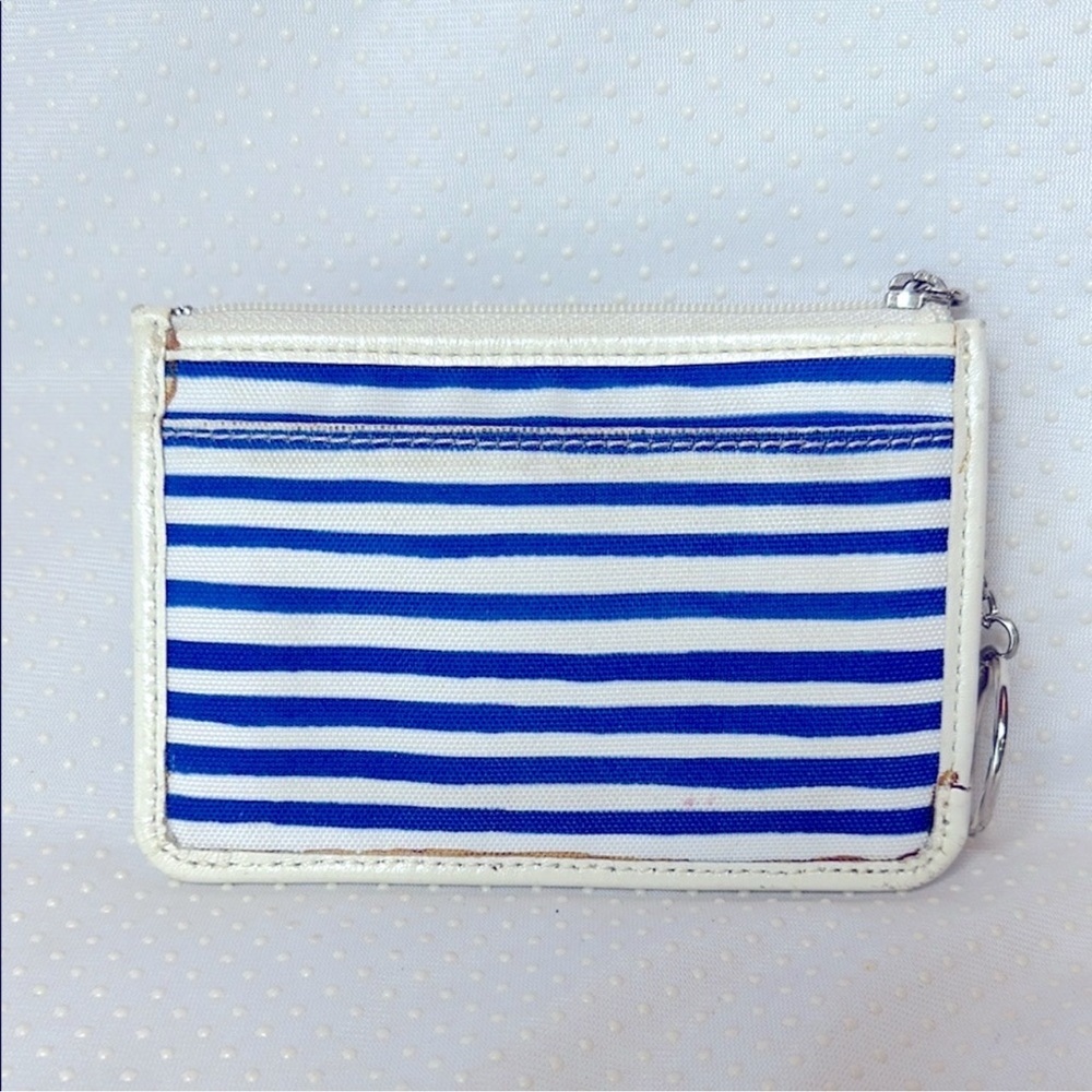 Coach POPPY Nautical Stripe card case keychain - Picture 3 of 8